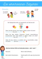 Vorschau - Arbeitsblätter - Satzarten und Satzzeichen - Seite 1