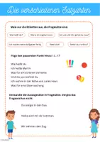 Vorschau - Arbeitsblätter - Satzarten und Satzzeichen - Seite 2