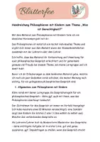 Vorschau - Stundenentwürfe - Philosophieren mit Kindern: Was ist Gerechtigkeit? - Seite 1