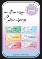 Vorschau - Anderer Materialtyp - Satzanfänge - monstermässige Kärtchen - Deckblatt