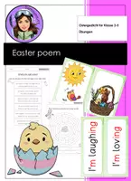 Vorschau - Arbeitsblätter - English easter poem - Ostergedicht Englisch Klasse 3 bis 6 - Deckblatt