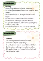 Vorschau - Aufgabenkarten - Frühlingstexte - Abschreiben, Wortarten - Seite 3