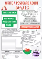 Vorschau - Stundenentwürfe - Write a postcard about your holiday - Deckblatt