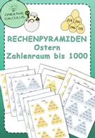 Vorschau - Arbeitsblätter - Ostern Rechenpyramide Mauer ZR bis 1000 - Deckblatt