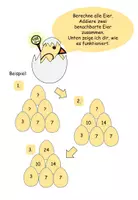 Vorschau - Arbeitsblätter - Ostern Rechenpyramide Mauer ZR bis 1000 - Seite 1