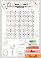 Vorschau - Arbeitsblätter - Ostern - Pâques - Kreuzworträtsel - Deckblatt