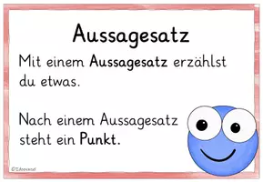 Vorschau - Fördermaterial/Inklusion - Satzarten Merkplakate – Aussagesatz, Fragesatz & Ausruf - Seite 2