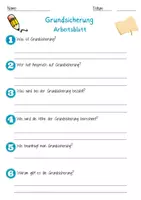 Vorschau - Arbeitsblätter - Grundsicherung Arbeitsblatt 7. & 8. Klasse Sozialhilfe AB mit Lösungen - Seite 1