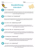 Vorschau - Arbeitsblätter - Grundsicherung Arbeitsblatt 7. & 8. Klasse Sozialhilfe AB mit Lösungen - Seite 2