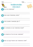 Vorschau - Arbeitsblätter - Verdienstorden Arbeitsblatt 7. & 8. Klasse Ehrenpreise AB mit Lösungen - Seite 1