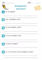 Vorschau - Arbeitsblätter - Antiquitäten Arbeitsblatt 7. & 8. Klasse Kunsthandel AB mit Lösungen - Seite 1