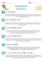 Vorschau - Arbeitsblätter - Antiquitäten Arbeitsblatt 7. & 8. Klasse Kunsthandel AB mit Lösungen - Seite 2