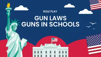 Vorschau - Anderer Materialtyp - Gun Laws in the USA - Rollenspiel, Diskussion - Deckblatt
