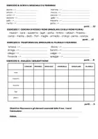 anteprima - Compiti in classe/Test - VERIFICA di ITALIANO, sul nome, classe seconda - Pagina 1