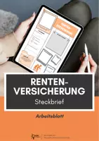 Vorschau - Arbeitsblätter - Rentenversicherung: Steckbrief - Deckblatt