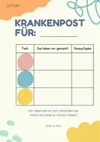 Vorschau - Arbeitsblätter - Briefvorlage: Krankenpost - Seite 1