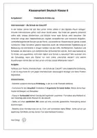 Vorschau - Klassenarbeiten - Klassenarbeit Erörterung/Argumentation Klasse 7/8 - Deckblatt
