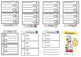 Vorschau - Fördermaterial/Inklusion - Arbeitsplan Mathematik und Deutsch, inklusive Hausaufgaben - Seite 1