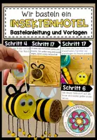 Vorschau - Mal- und Bastelvorlagen - Insektenhotel - Bastelprojekt (Upcycling) - Deckblatt