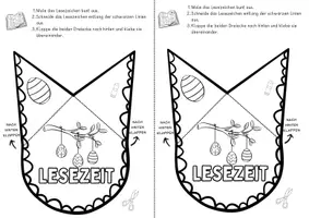 Vorschau - Arbeitsblätter - Osterferien Lesepass Klasse 1, Erstleser, Leseförderung Bastelvorlage - Seite 2