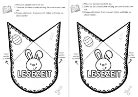 Vorschau - Arbeitsblätter - Osterferien Lesepass Klasse 1, Erstleser, Leseförderung Bastelvorlage - Seite 3