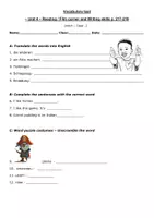 Vorschau - Arbeitsblätter - Vocabulary Test E Red Line 1 Unit 4 Reading / Film corner Writing skills - Seite 1