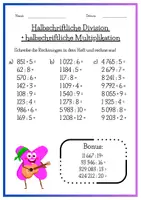 Vorschau - Arbeitsblätter - Halbschriftliche Division + Multiplikation - Seite 3