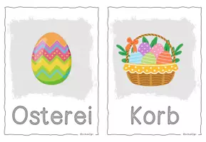 Vorschau - Fördermaterial/Inklusion - OSTERN / Bildkarten / Wortschatz (DaZ) - Seite 1
