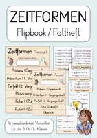 Vorschau - Arbeitsblätter - Zeitformen: Flipbook (verschiedene Varianten) - Deckblatt