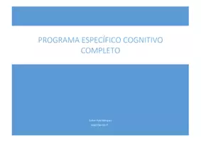Vista previa - Para docentes: organización, planificación y formación - Plantilla Programa Específico de desarrollo Cognitivo - Portada