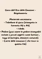 anteprima - Programmi scolastici / Materiali per docenti - Gioco dell'oca delle emozioni- Kit stampabile - Pagina 1