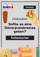 Vorschau - Stundenentwürfe - Rollenkarten & Diskussion: "Sollte es eine Dönerpreisbremse geben?" - Deckblatt