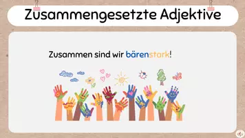 Vorschau - Präsentationen/Tafelbilder - Zusammengesetzte Adjektive - Präsentation - Whiteboard Vorlage - Seite 1