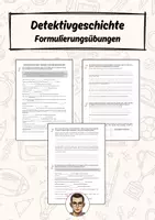 Vorschau - Arbeitsblätter - Detektivgeschichte - Formulierungsübungen - Deckblatt