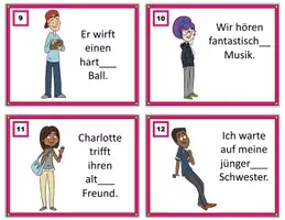 Vorschau - Stationenlernen - Adjektivendungen Aufgabenkarten: GERMAN ADJECTIVES TASK CARDS (DaF) - Seite 2