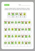 Vorschau - Arbeitsblätter - Visuelle Wahrnehmung: Schau genau! - Monster - Seite 2
