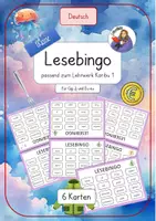 Vorschau - Stationenlernen - 6 Lesebingos zu Gg/ Jj & Eu, passend zu Karibu 1, Erstlesen - Deckblatt