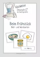 Vorschau - Fördermaterial/Inklusion - Beim Frühstück Bildkarten und Wortkarten - Deckblatt
