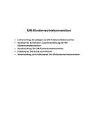 Vorschau - Stundenentwürfe - UN Kinderechtskonvention: Lehrervortag, Handout, Fallbeispiel, Arbeitsauftrag - Deckblatt