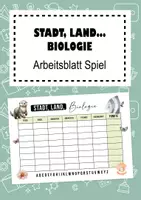 Vorschau - Spiele - Stadt Land Biologie Vorlage Biologie Spiel - Deckblatt