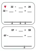 Vorschau - Arbeitsblätter - Platzhalter-Minus-Aufgabe ZE - E am Rechenstrich - Seite 1