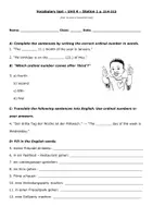 Vorschau - Arbeitsblätter - Vocabulary Test E Red Line 1 Unit 4 p. 214-215 Station 1 - Seite 2