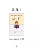 Vorschau - Spiele - Ich habe wer hat Mathe ZR 20 "Das Doppelte die Hälfte" | Ich habe...wer hat...? | Mathematik Klasse 1 Spiele - Seite 2
