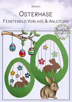 Vorschau - Mal- und Bastelvorlagen - " Hase im Ei " Fensterbild Ostern / Frühling - Bastelvorlage - Deckblatt