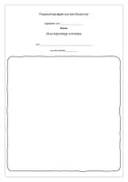 Vorschau - Arbeitsblätter - Projektschulaufgabe: Eine Reportage schreiben (+ Bewertungsbogen) - Deckblatt