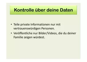 Vorschau - Präsentationen/Tafelbilder - Online-Kontakte - Wie schütze ich mich online? - Seite 2
