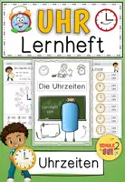 Vorschau - Arbeitsblätter - Uhr und Uhrzeit / Lernheft - Deckblatt