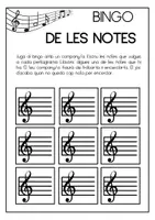 Vista previa - Juegos / Gamificación - Bingo de les notes musicals - Les notes al pentagrama - Portada