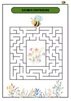 Vorschau - Mal- und Bastelvorlagen - Suchbild zum Frühling - Seite 1