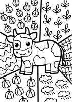 Vorschau - Mal- und Bastelvorlagen - 🐮 Pop Art Ausmalbilder Bauernhoftiere – Kunstprojekt Farmtiere - Seite 2